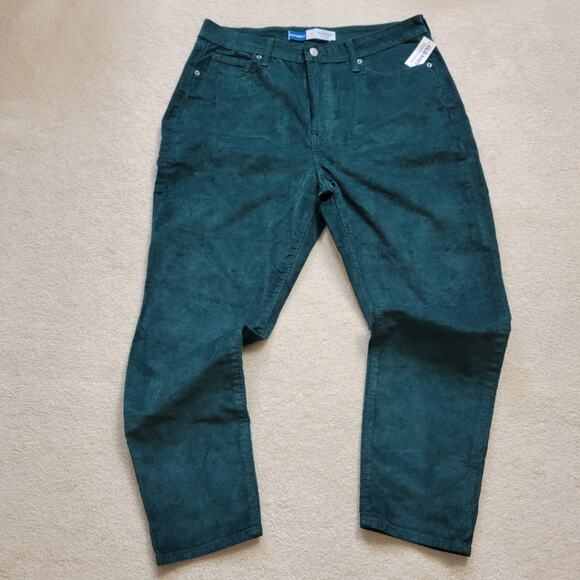 NWT Old Navy women's 14 Straight Leg Flat Front High Rise Corduroy Jeans Pants - Picture 1 of 15